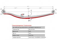 902703VV-23236853-2902103_Лист рессоры №3 передняя 3-х листовая для VOLVO, 902703VV-23236853-2902103, ЧМЗ_1