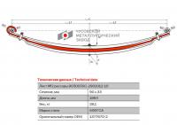 903003SC-2902101-10_Лист рессоры №1 передняя 3-х листовая для Scania 3-series, 4-series, PGRT-series, 903003SC-2902101-10, ЧМЗ_1.jpg